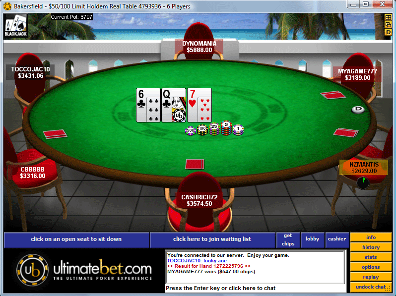 Ultimate Bet Lobby
